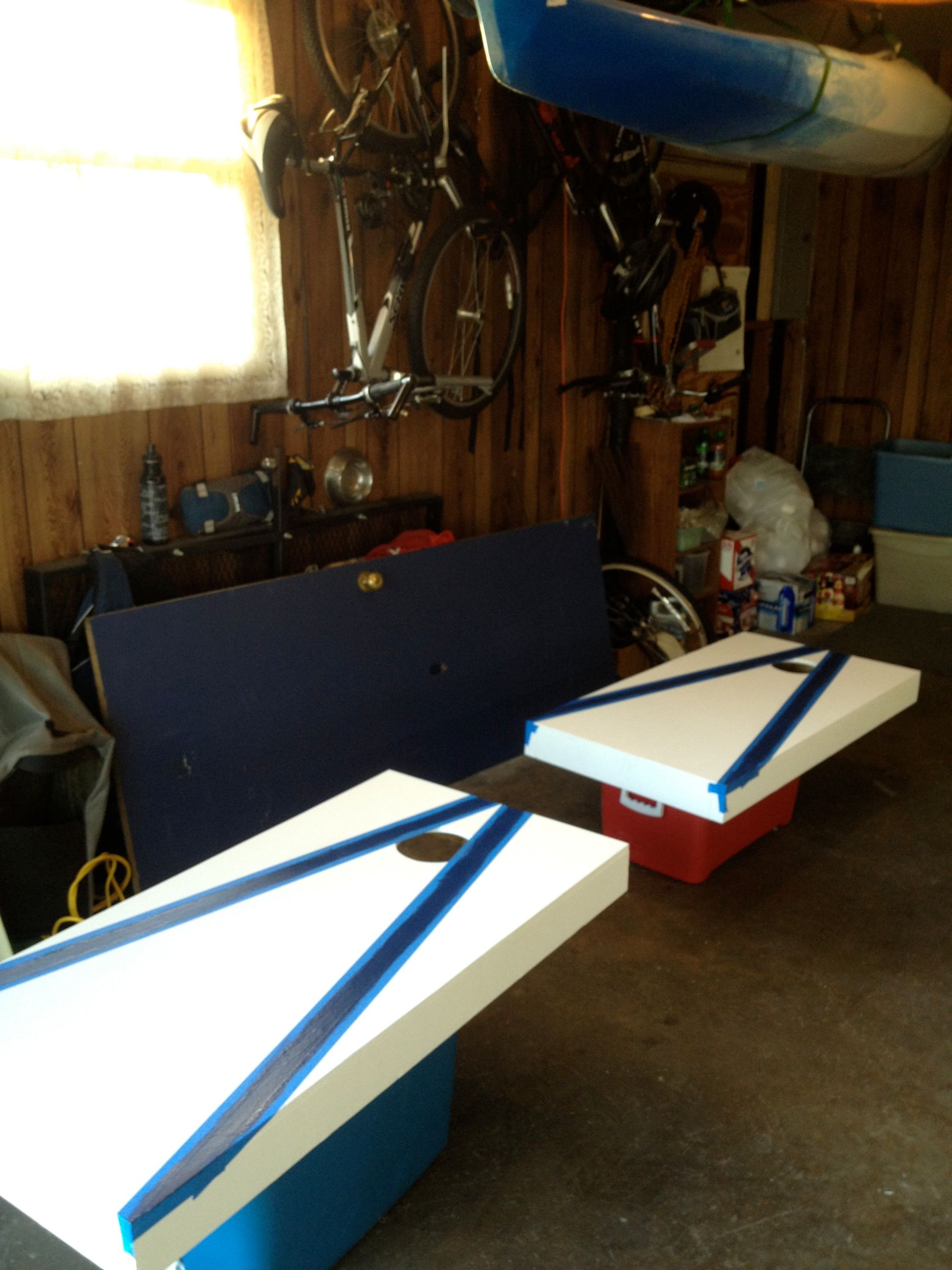 Chest Freezer Kegerator/Keezer and Building Cornhole Boards in the