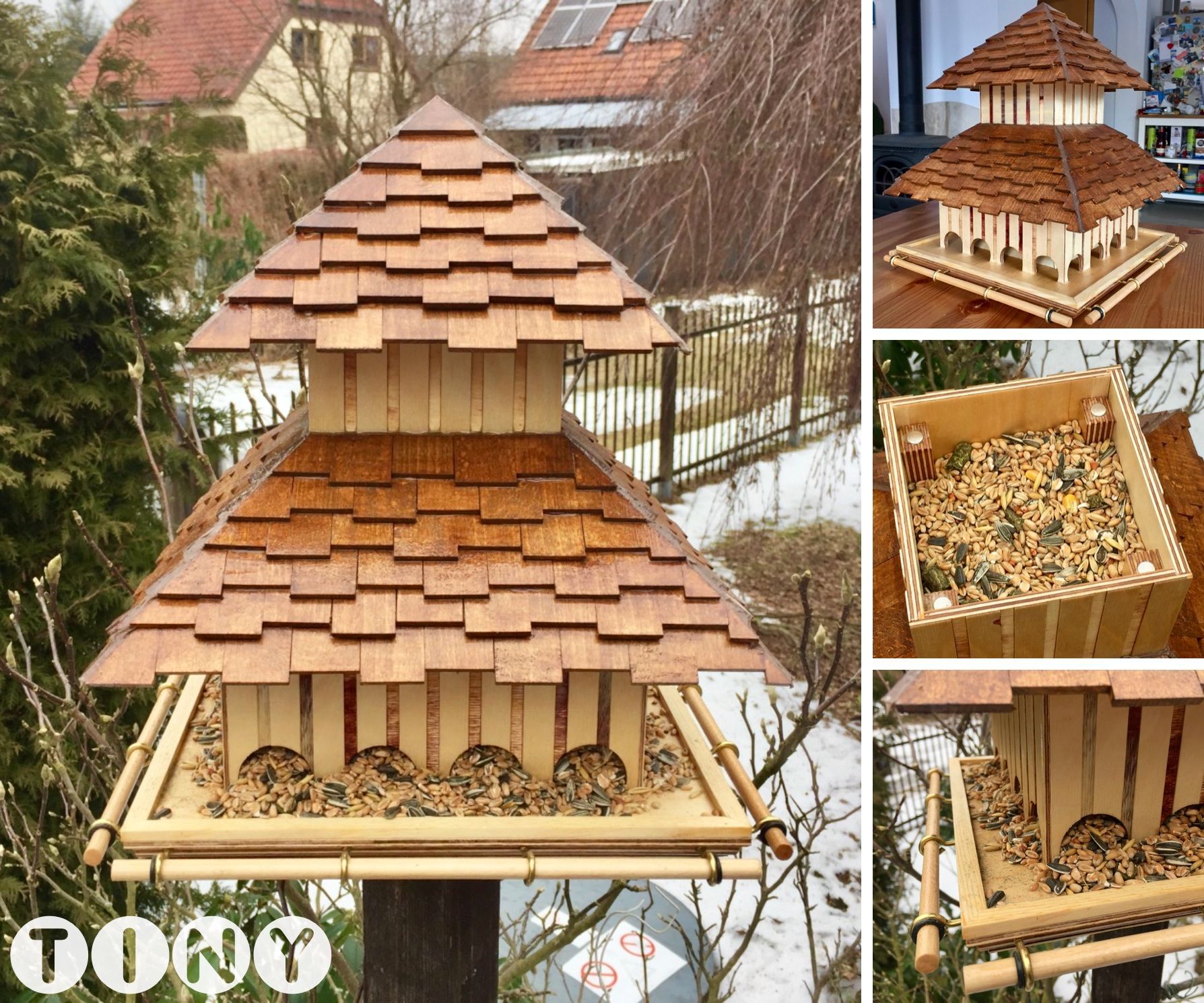 Fly-In Diner - Wooden Bird Feeder