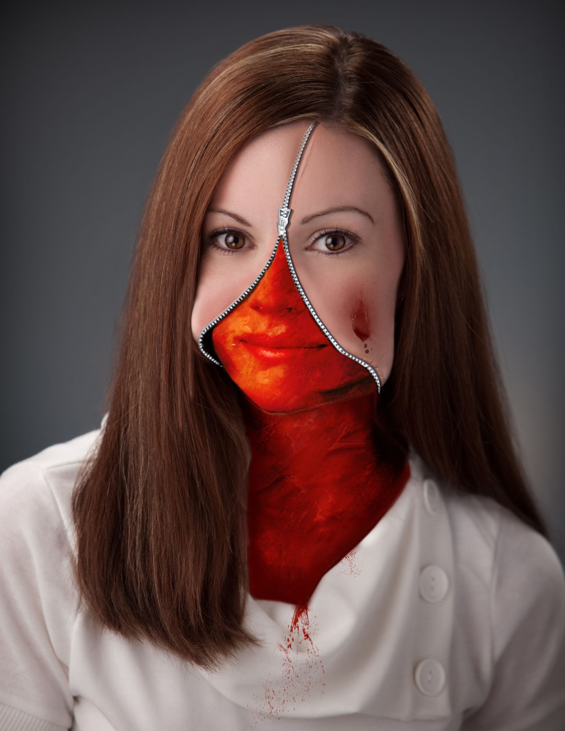 Zippered Face in Photoshop - Graphic!