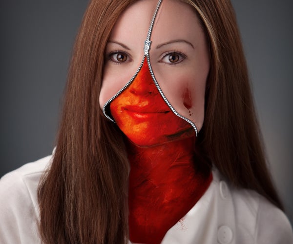 Zippered Face in Photoshop - Graphic!