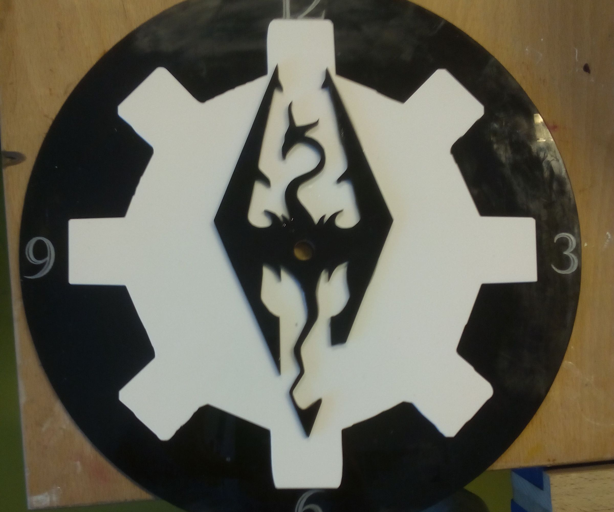 DIY guide for Acrylic Skyrim Clock with step-by-step instructions