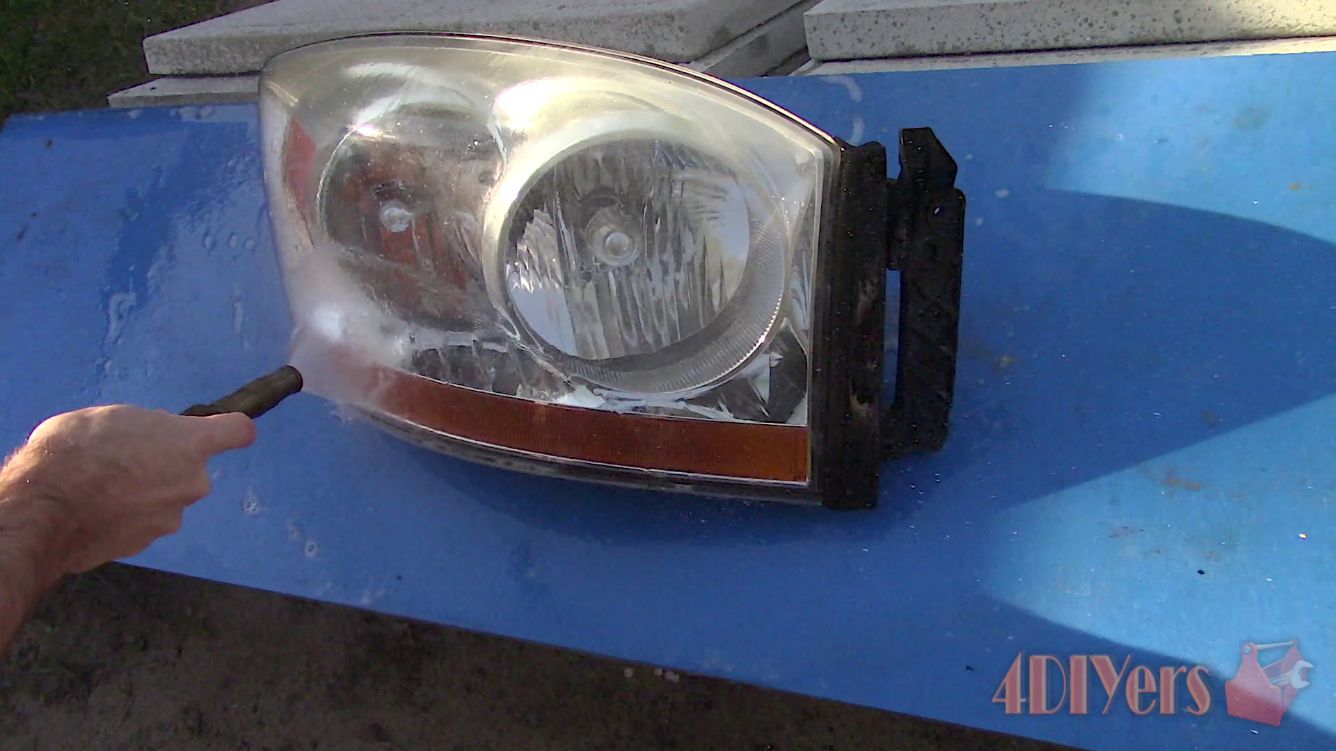 How to Restore Faded Hazy or Yellowing Headlights by Wet Sanding and