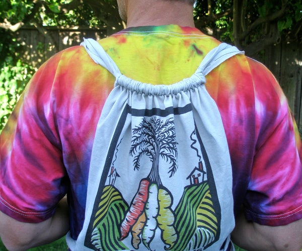 How to Make a Drawstring Backpack Out of a T-shirt