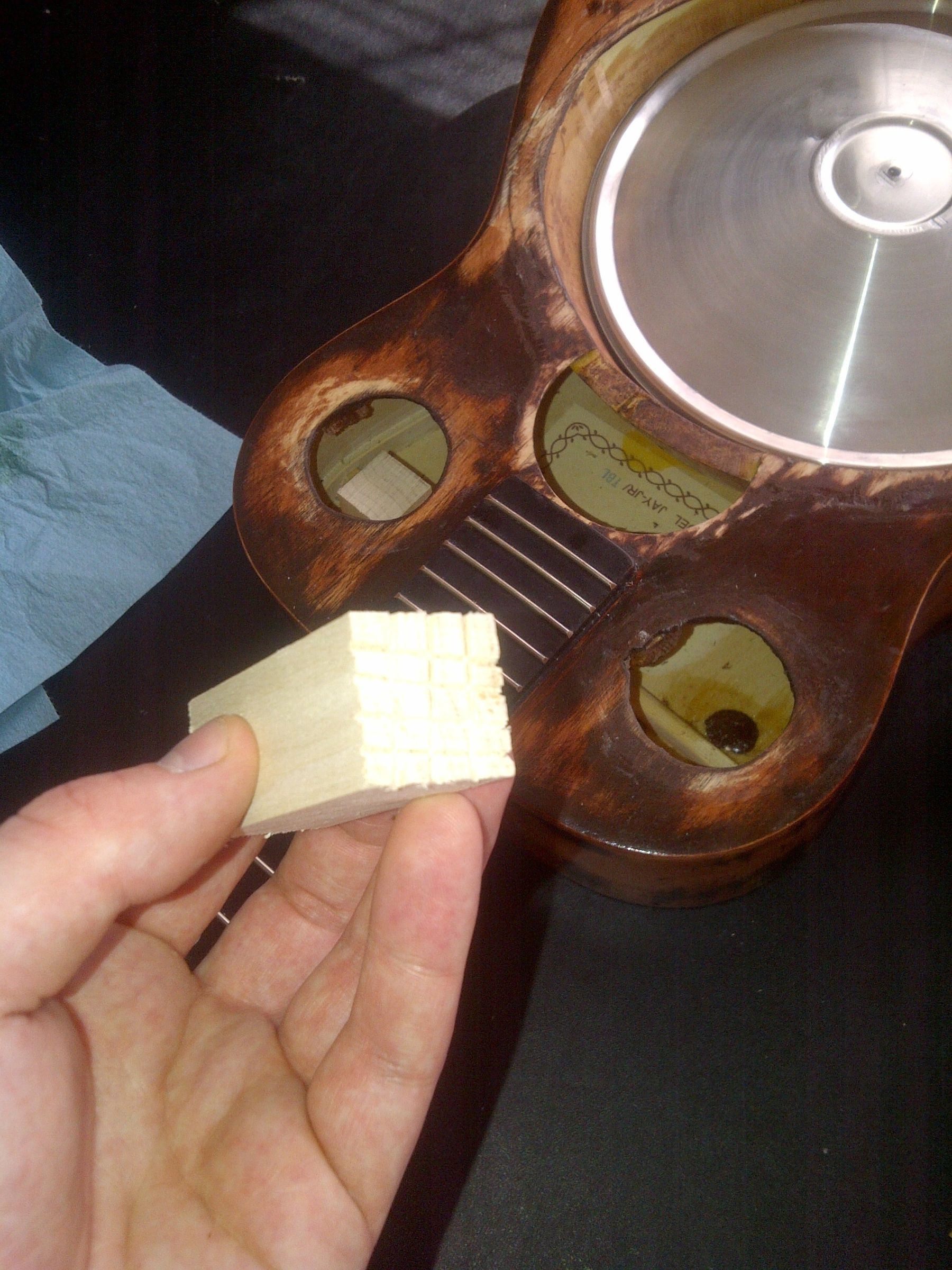 Converting a Cheap Acoustic Guitar to a Cheap Resonator Guitar 7