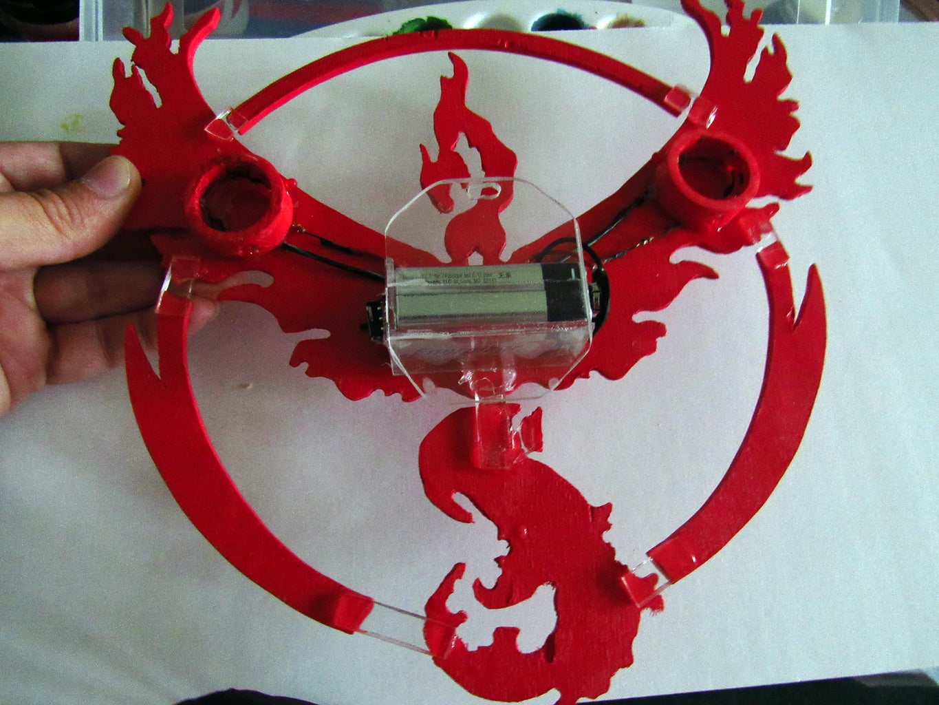 Team Valor (Pokemon GO) LED Wall Light : 7 Steps (with Pictures