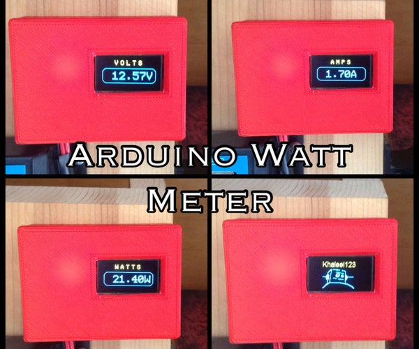 3D Printed Arduino OLED Watt Meter