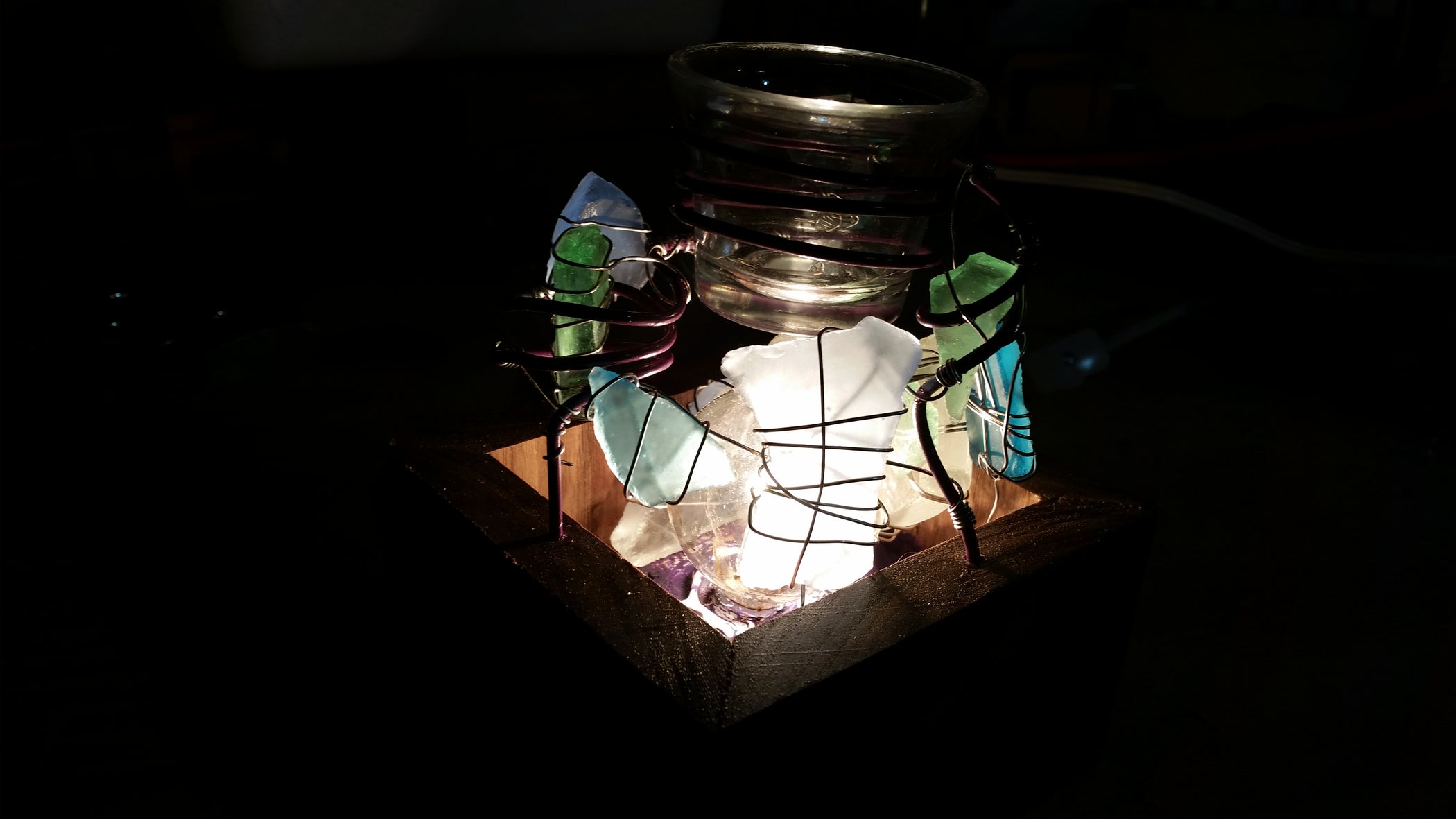 DIY Walnut Sea Glass Wax Cube Warmer 5 Steps (with Pictures