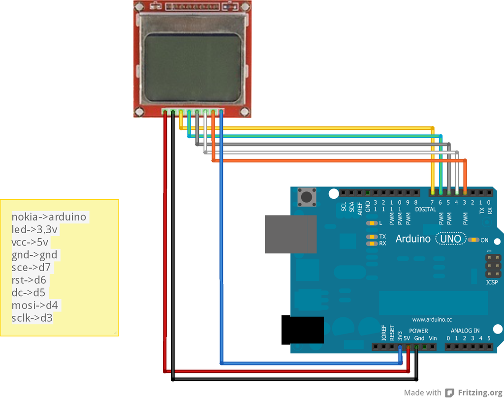 how to use nokia 5110 lcd screen with arduino 11 steps with pictures instructables