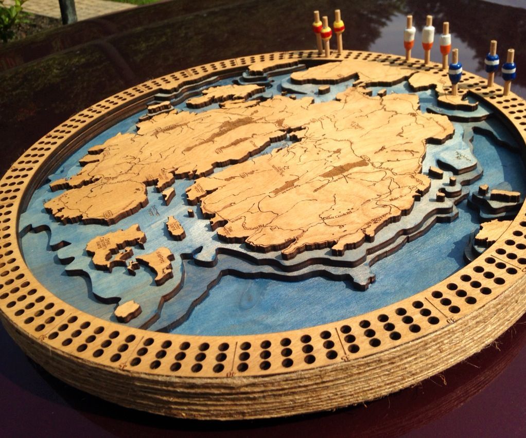 Creating Custom 3D Cribbage Boards With a Laser Cutter