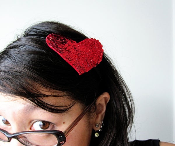 Sequined Heart Headband