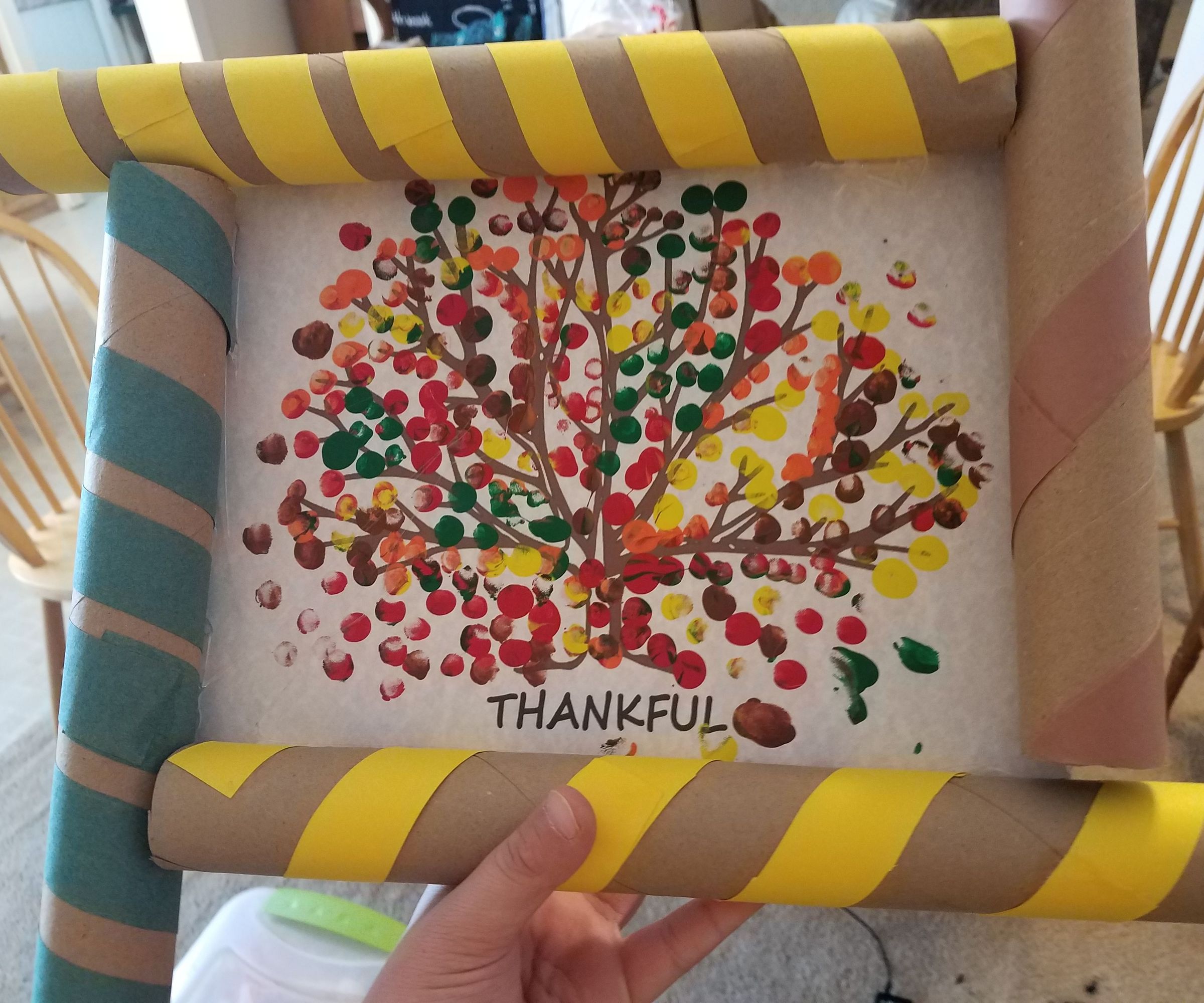 wrapping paper roll picture frame DIY Project DIY Project Image