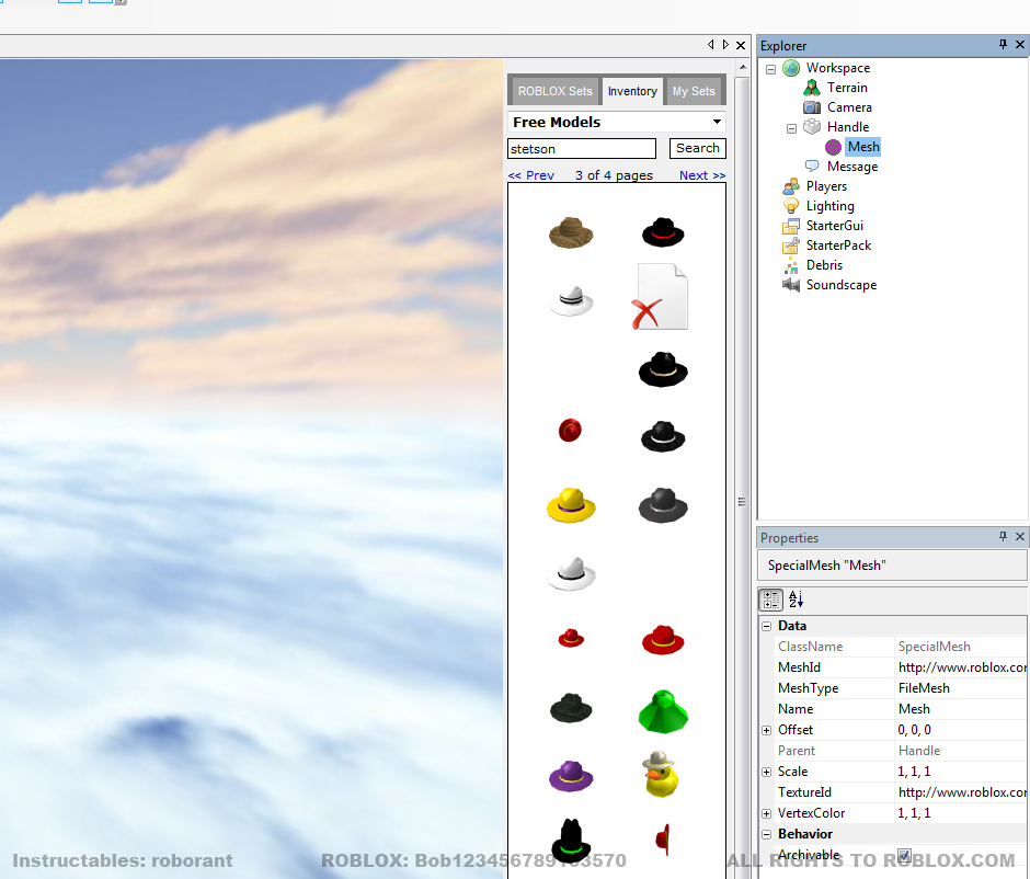 Retextures How To Retexture Roblox 9 Steps Instructables - camera hat in roblox