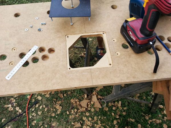 Preparar la montura del trackball