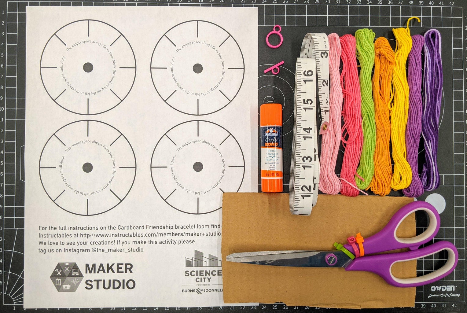 Cardboard Loom Friendship Bracelet 7 Steps (with Pictures