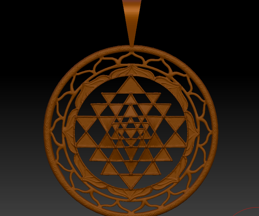 3d modeling a printable shri yantra pendant from an image (zbrush) DIY Project DIY Project Image