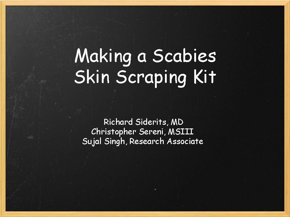 Making a Scabies Skin Scraping Kit 8 Steps (with Pictures