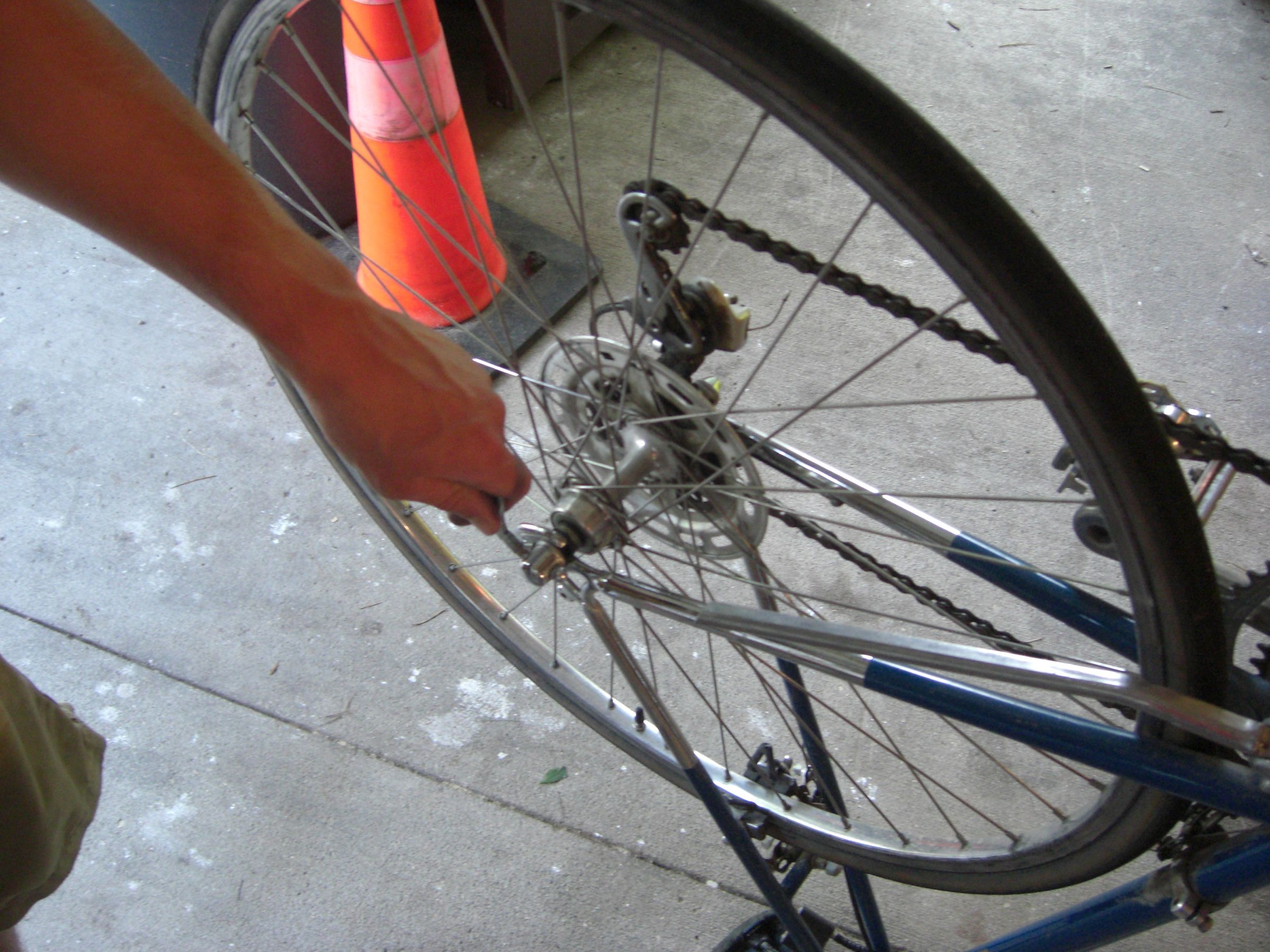 replacing bike tire and tube