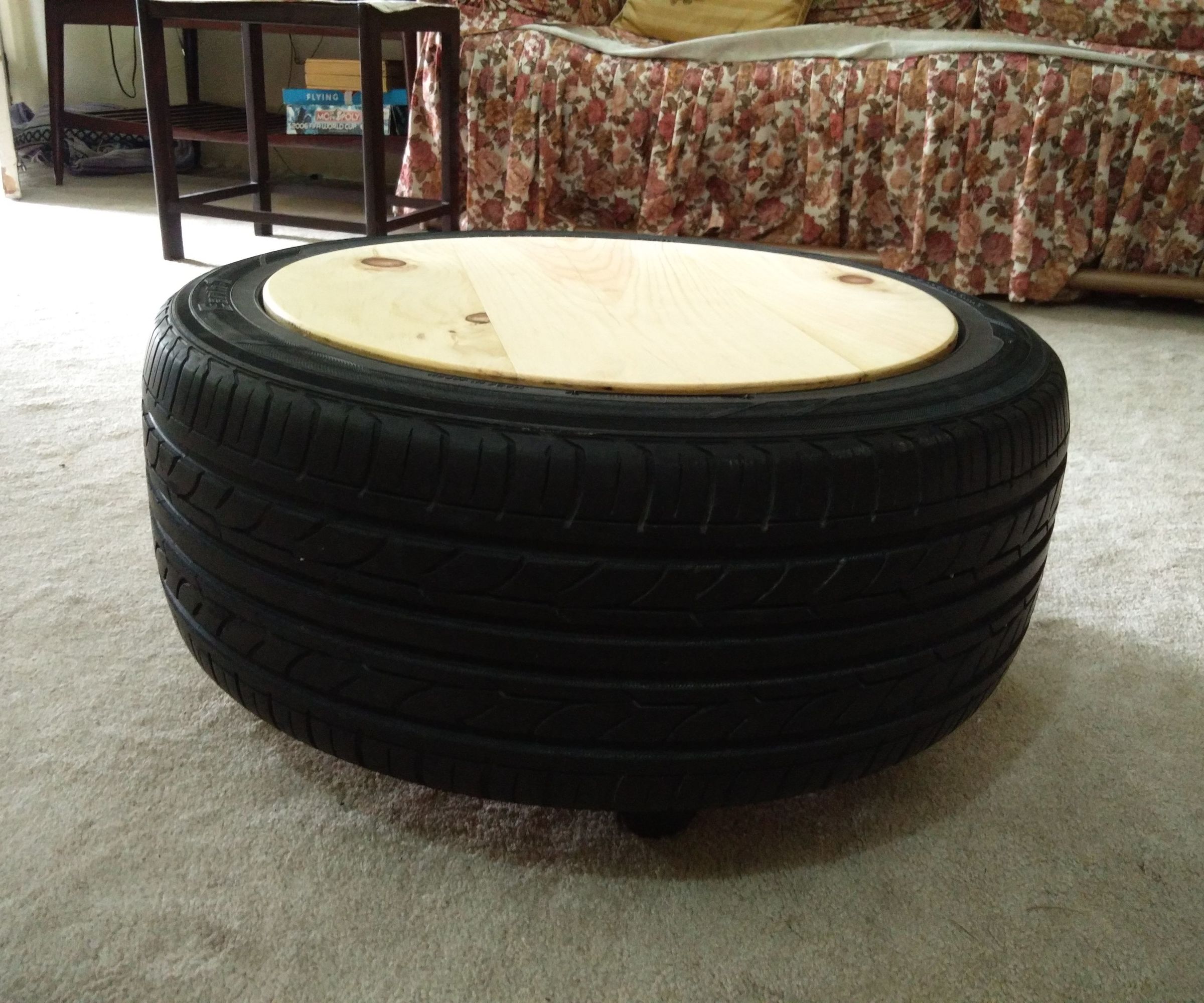 DIY guide for Car Tyre Coffee Table with step-by-step instructions