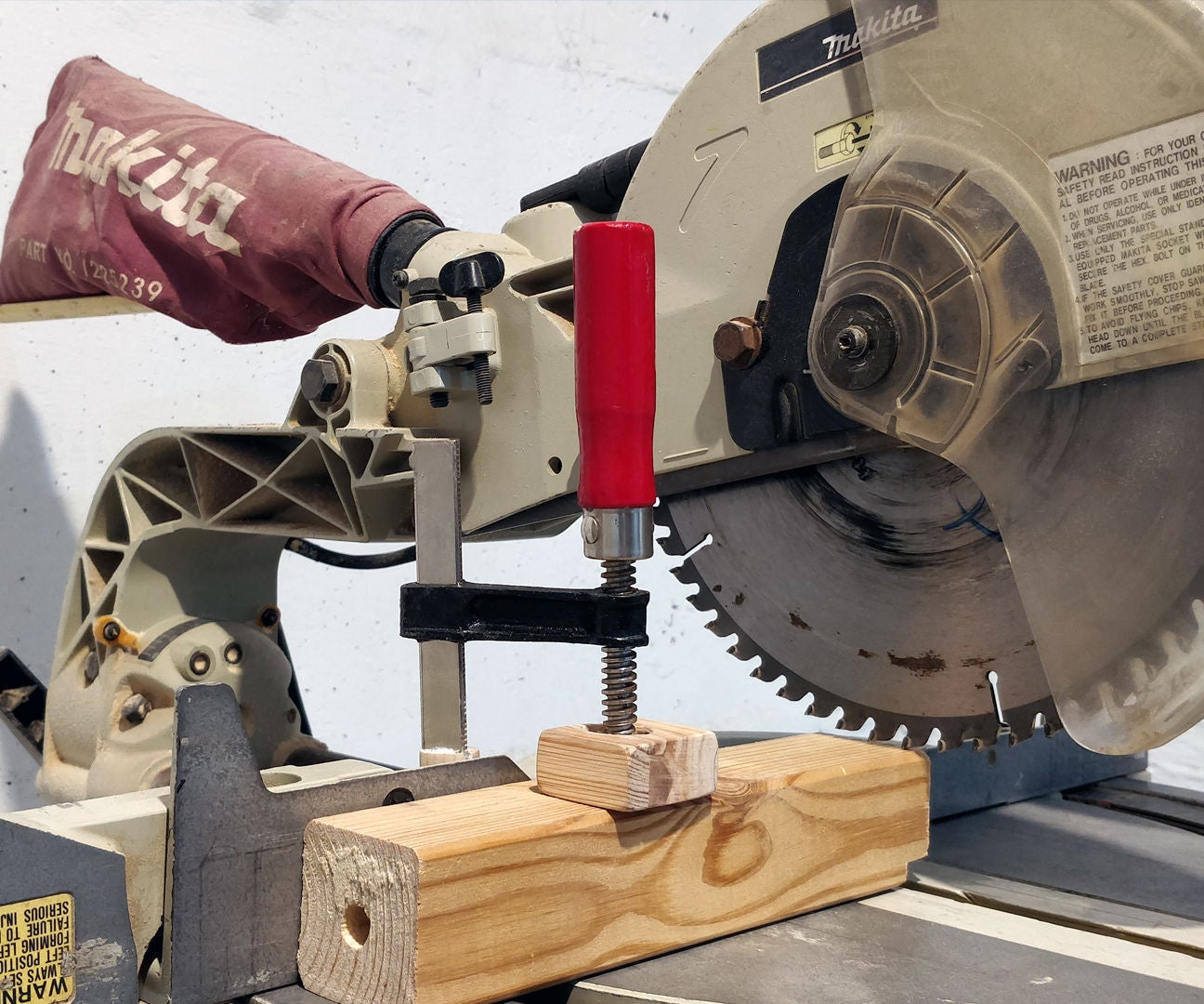 Simple Homemade Miter Saw Clamp From Existing F Type Clamp DIY 19