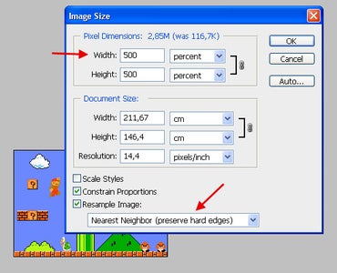 cross stitch pattern in photoshop with