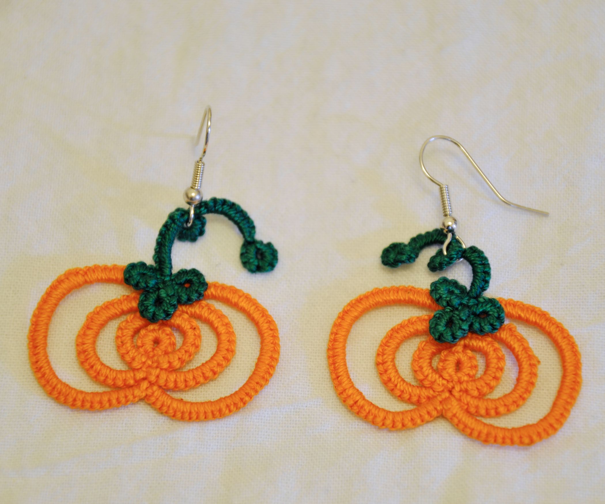 Tatted Pumpkin Earrings 8 Steps (with Pictures) Instructables