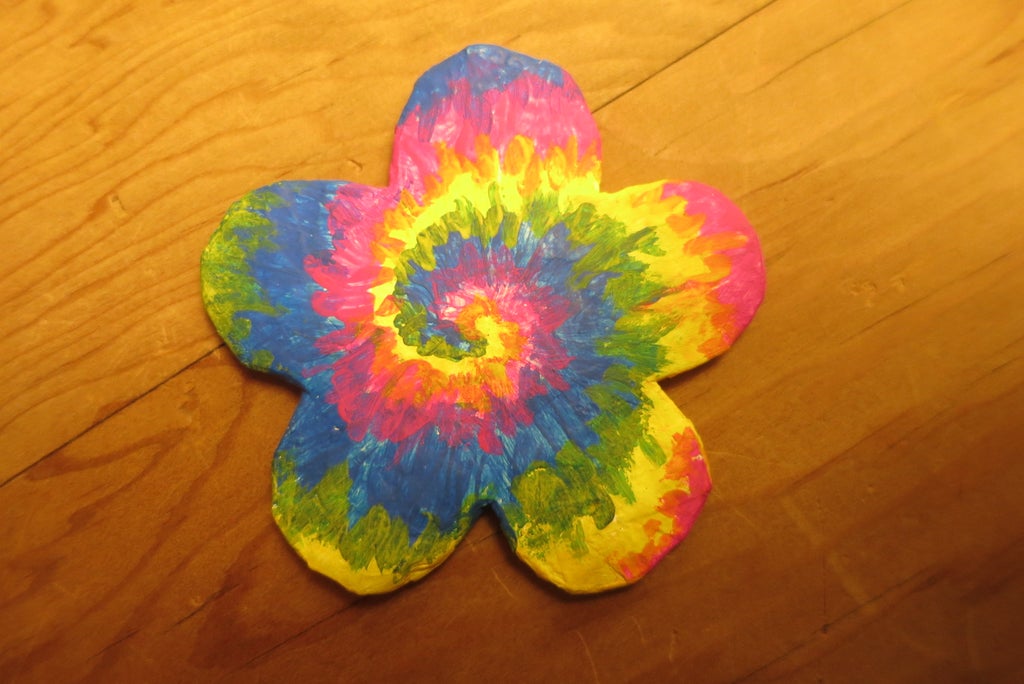 how to paint a tie dye pattern on wood
