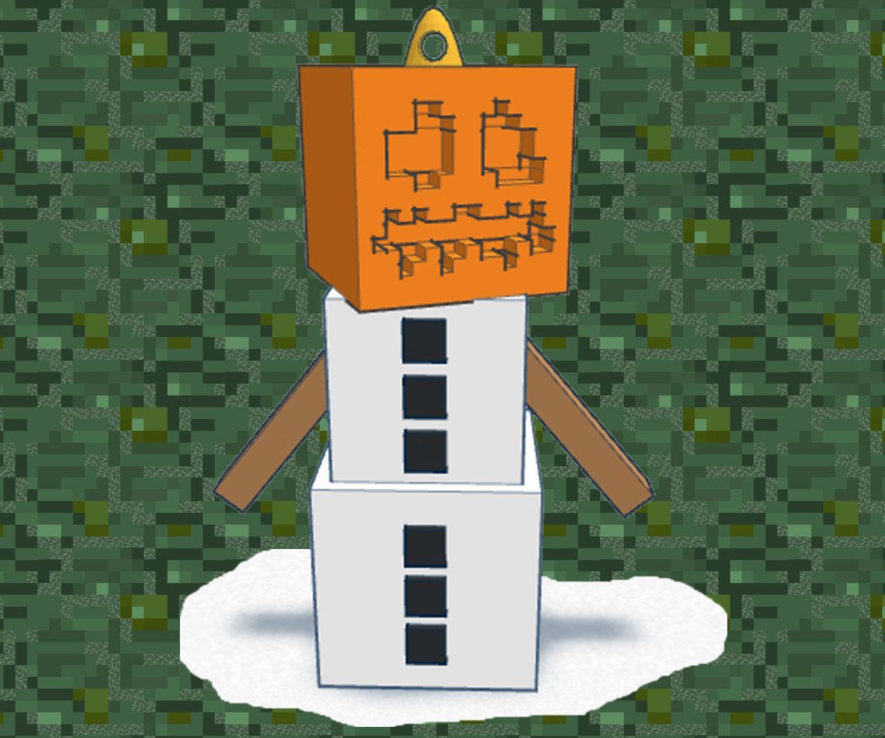 Minecraft Snow Golem Ornament