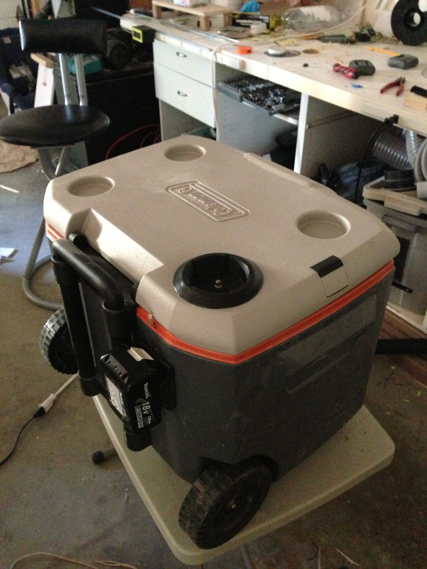 cooler with radio and blender