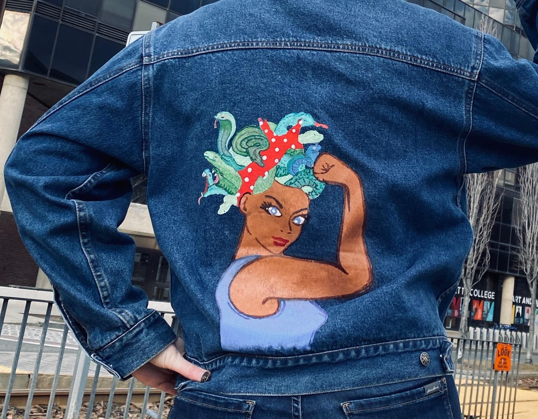 painted denim