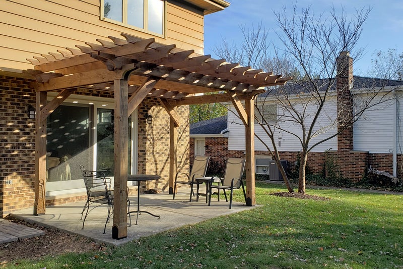 How To Build A Pergola On Concrete Patio In Two Days 18 Steps With Pictures Instructables To Build A Pergola On Concrete Patio, Free Standing Pergola On Concrete Patio