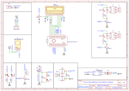 Fire & Gas Detector System With Protection Using Arduino : 6 Steps ...
