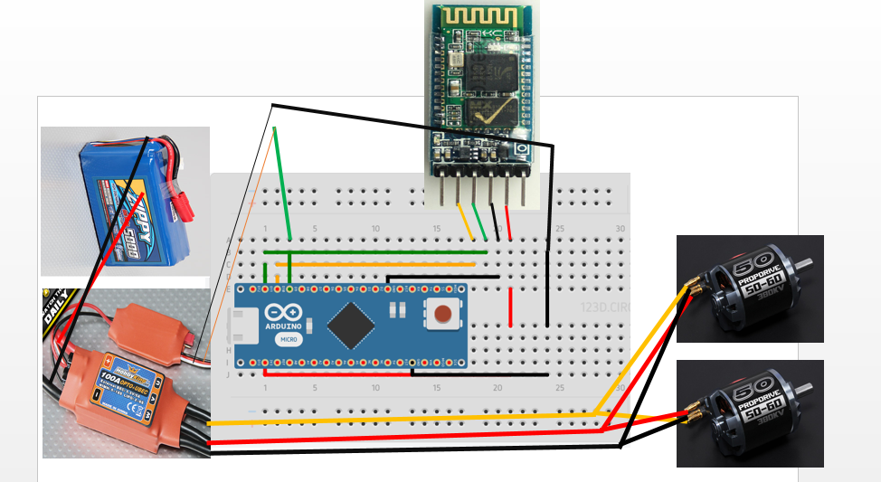 Skateboard : 3 Steps Circuit Diagram