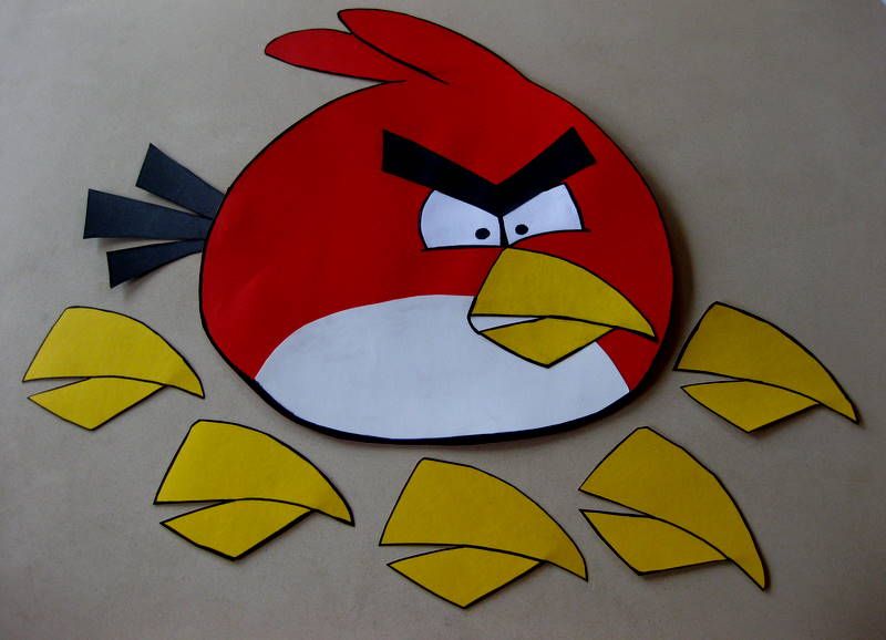 DIY guide for Angry Birds Pin the Beak Party Game with step-by-step instructions