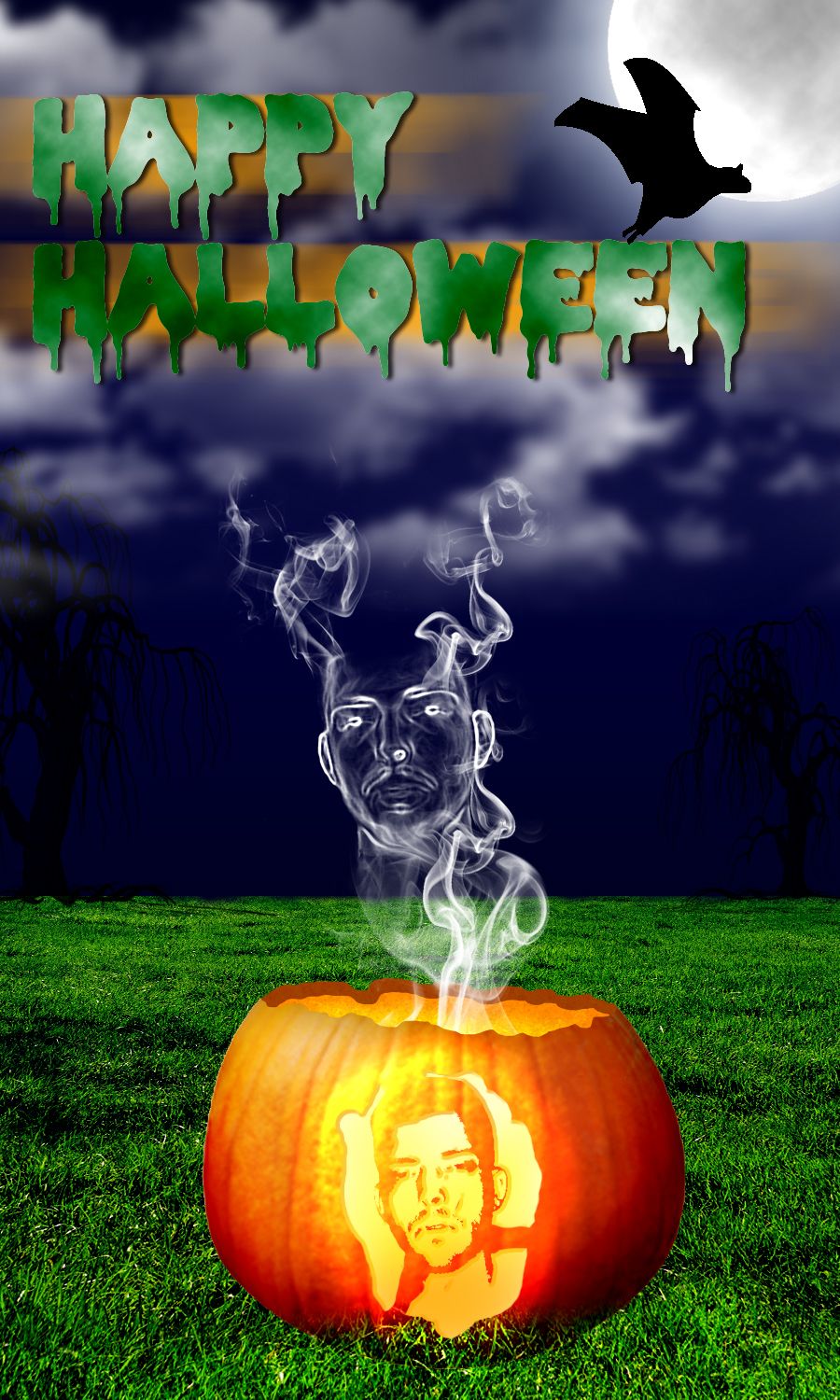 Scary Pumpkin With Your Face From Scratch - Photoshop Cs5