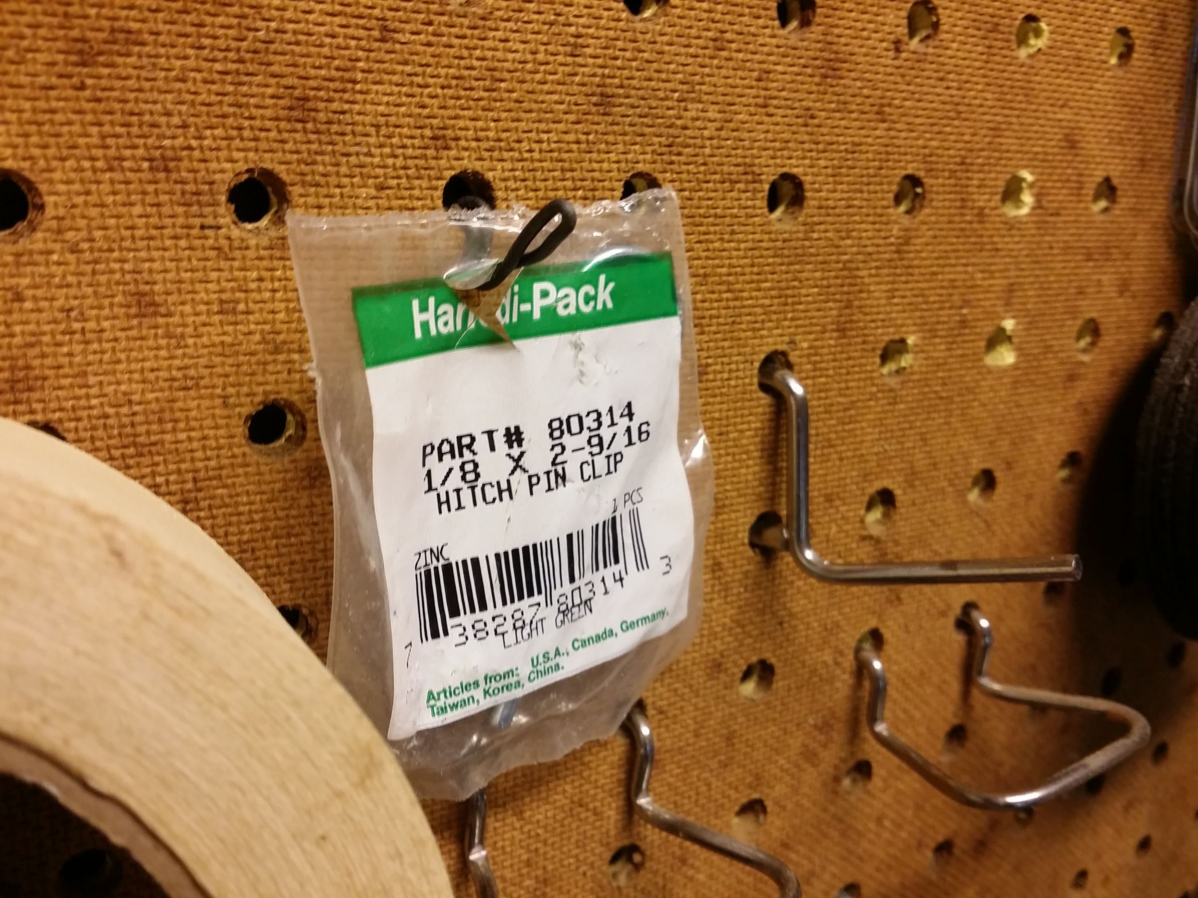 (nearly) free pegboard hooks DIY Project DIY Project Image
