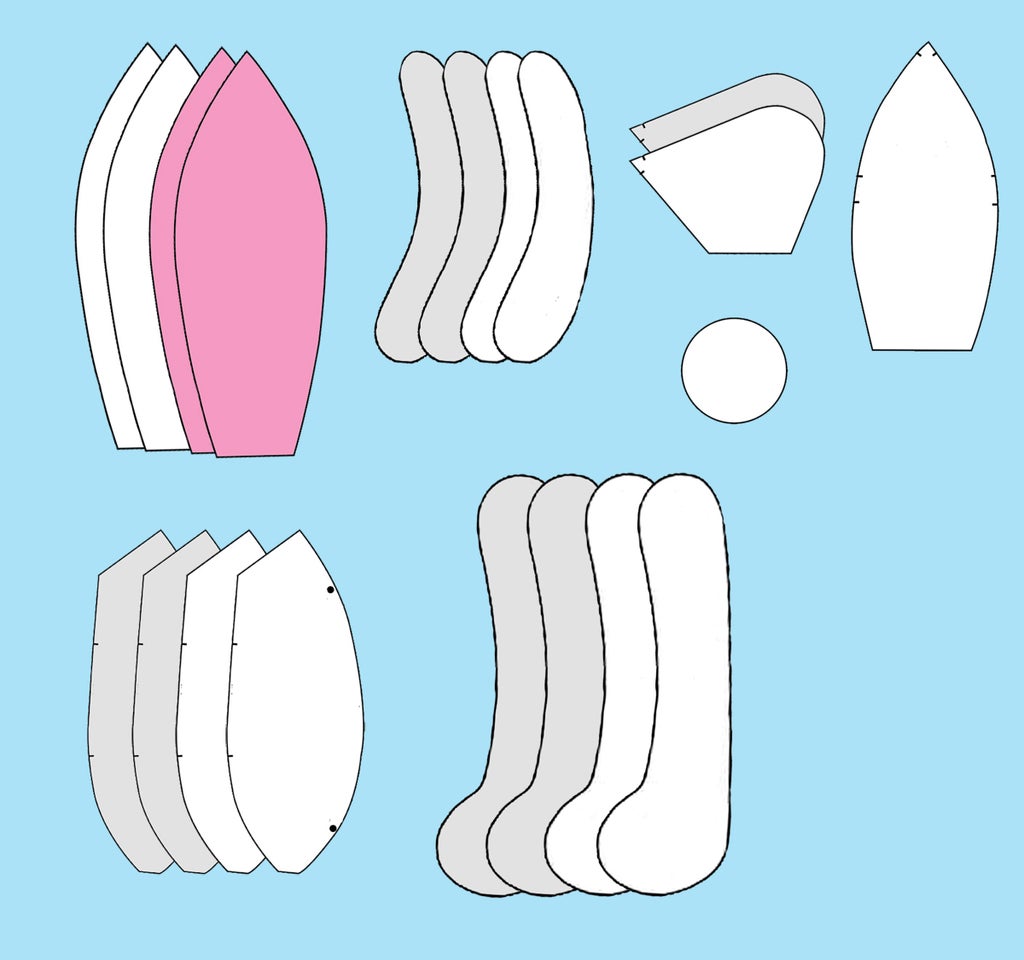Template Free Printable Floppy Eared Bunny Sewing Pattern / The bunny
