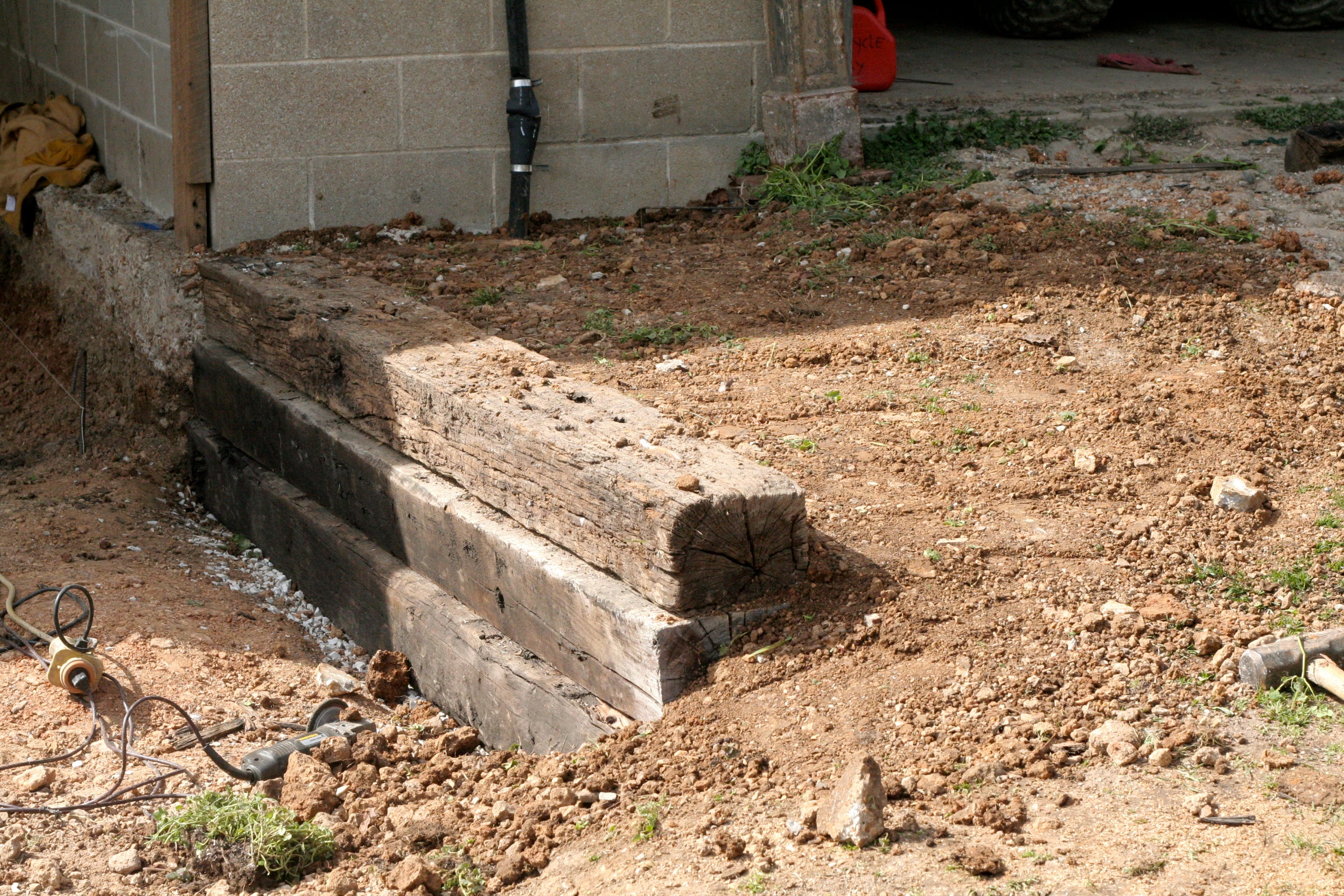 How To Build A Railroad Tie Retaining Wall 10 Steps With Pictures Instructables