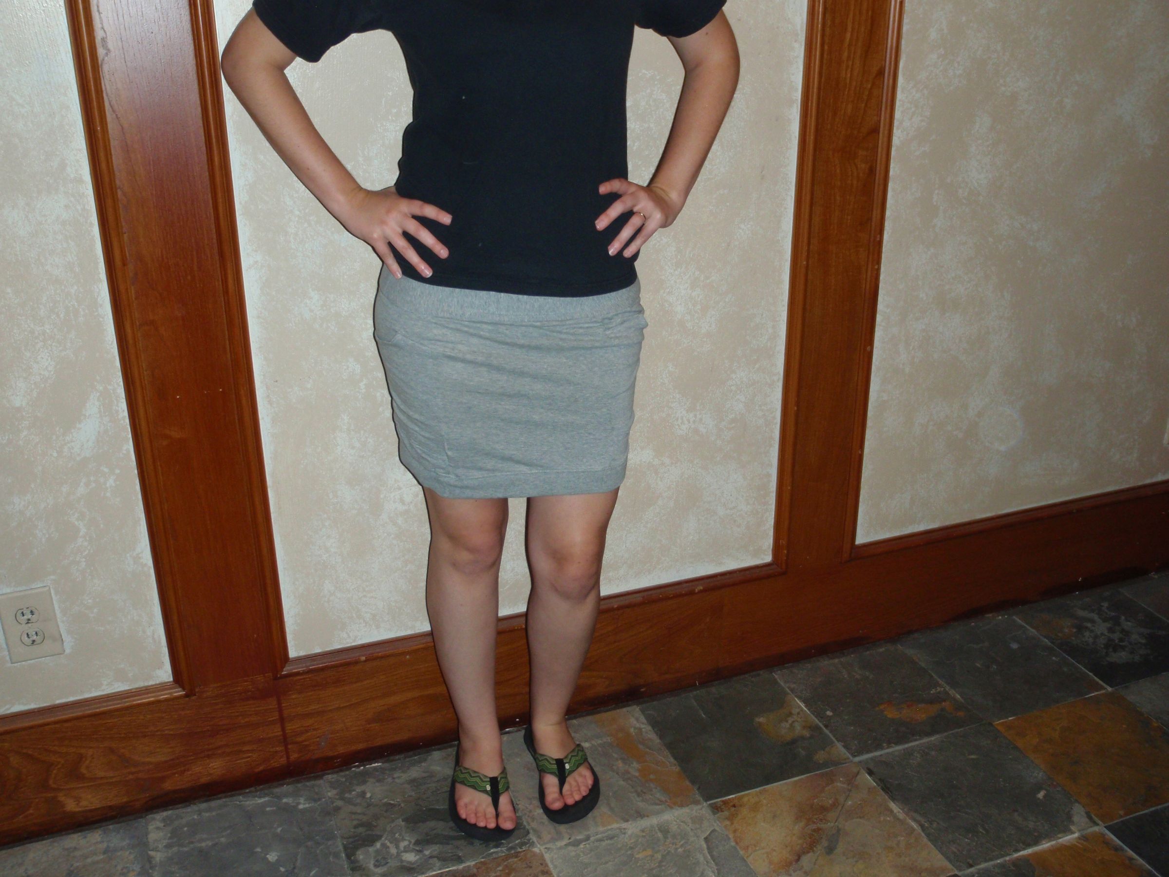 Refashion Sweatpants Into a Cute Skirt 
