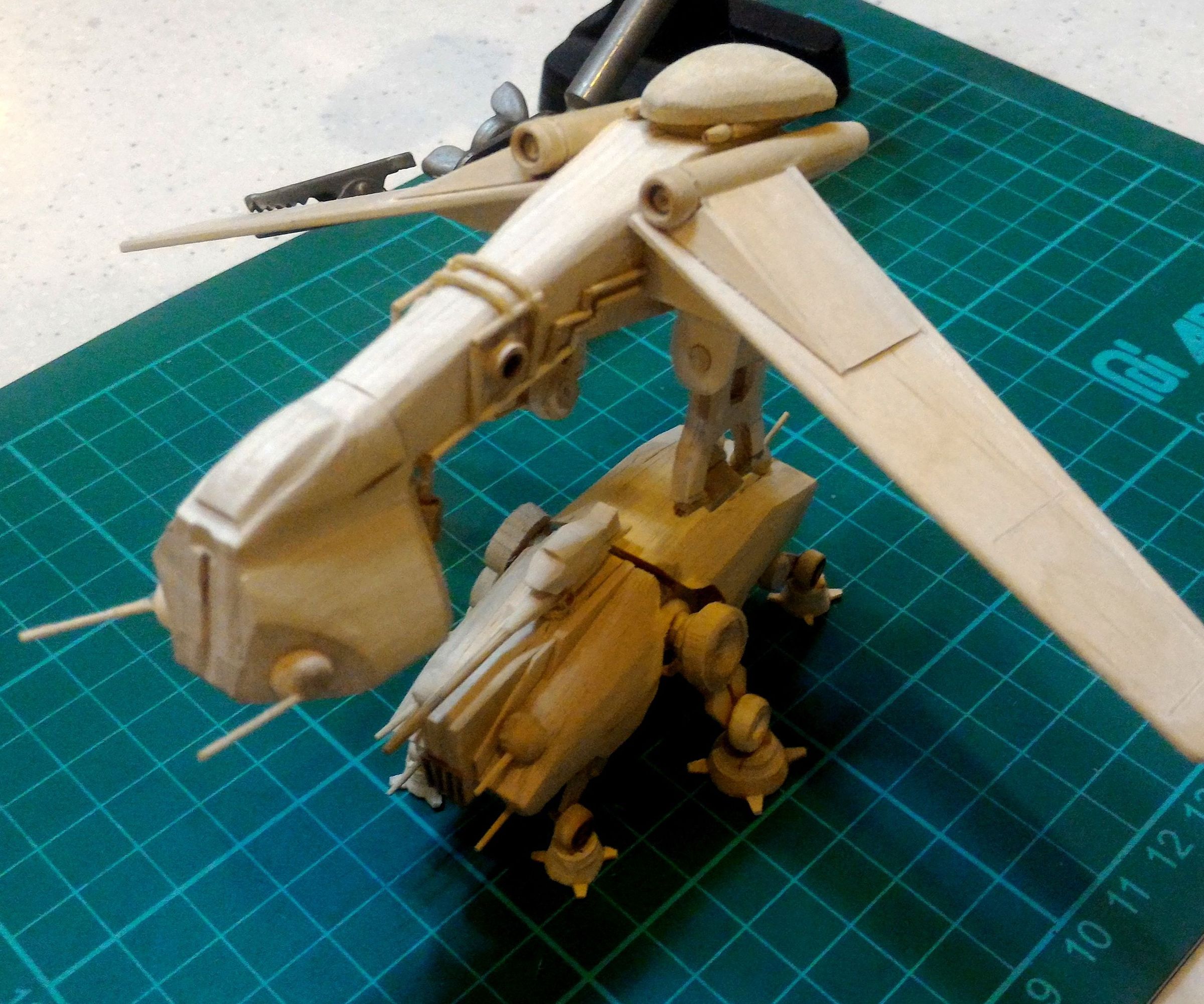 DIY guide for (And finally another not so) Mini LAAT/c popsicle stick model with step-by-step instructions