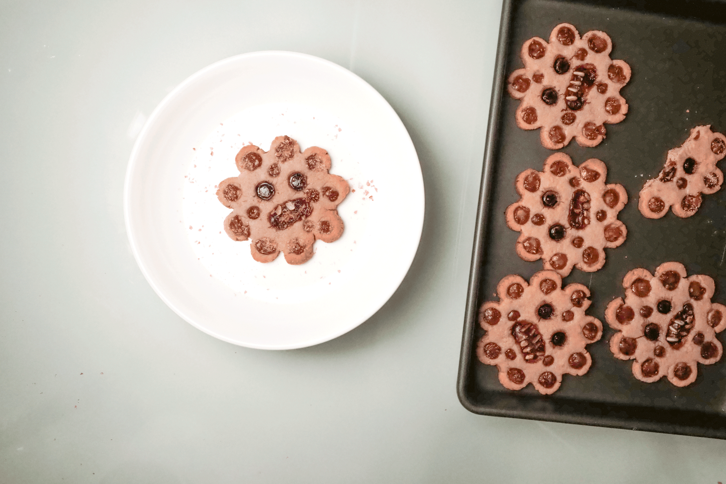 Color Changing COVID Thumbprint Cookies