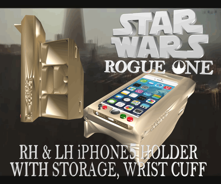 iphone5 holder & storage, wrist cuff - star wars: rogue one DIY Project DIY Project Image