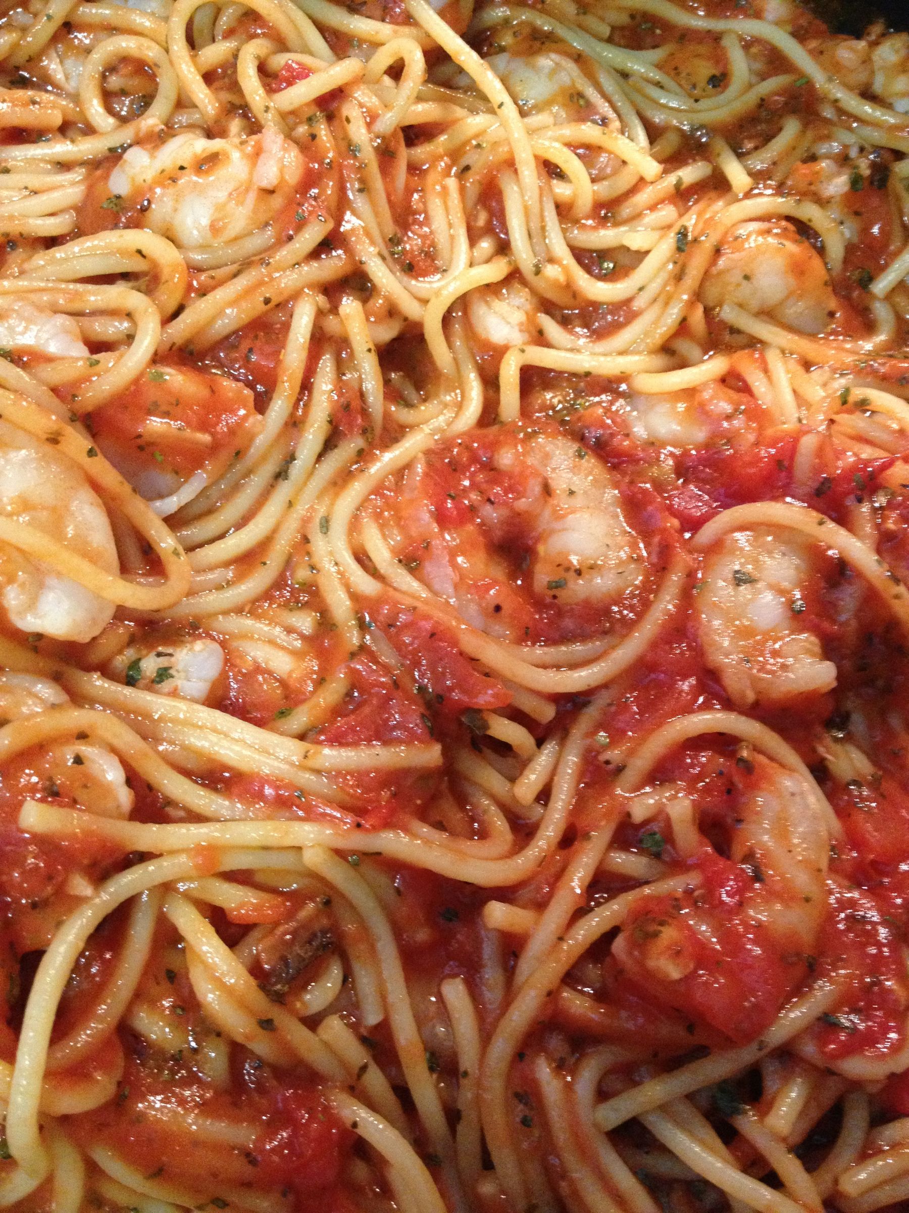 Spaghetti With Shrimp