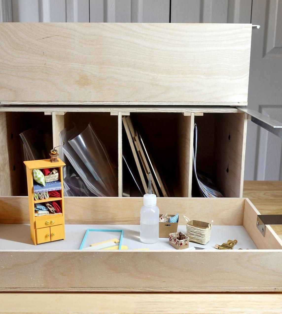  DIY 3-Tier Plywood Stacking Box for Hobby Supplies