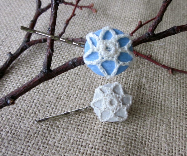 Bobby Pins From Fabric Button Brads