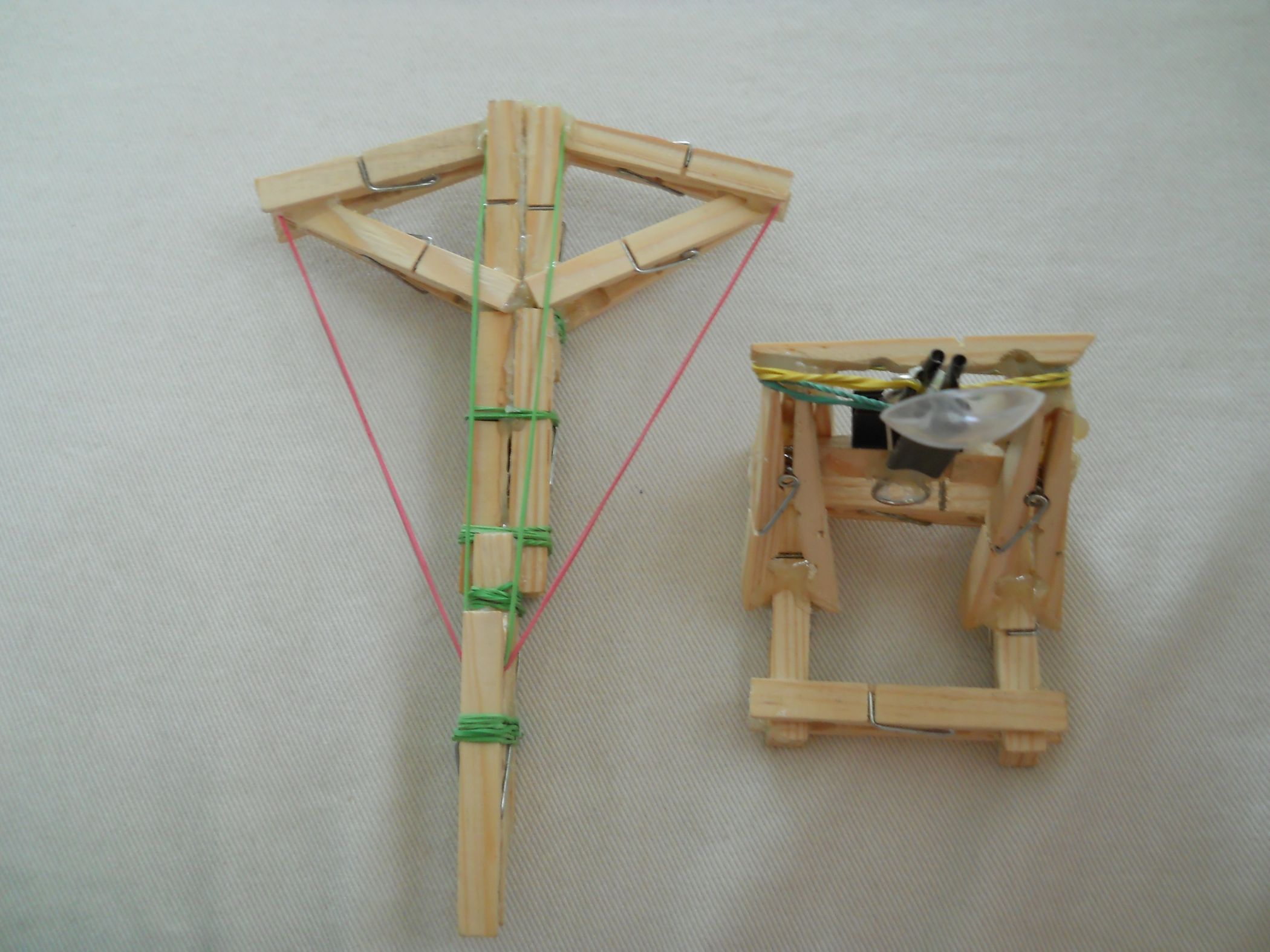 Mini Clothespin Catapult and Crossbow 9 Steps (with Pictures