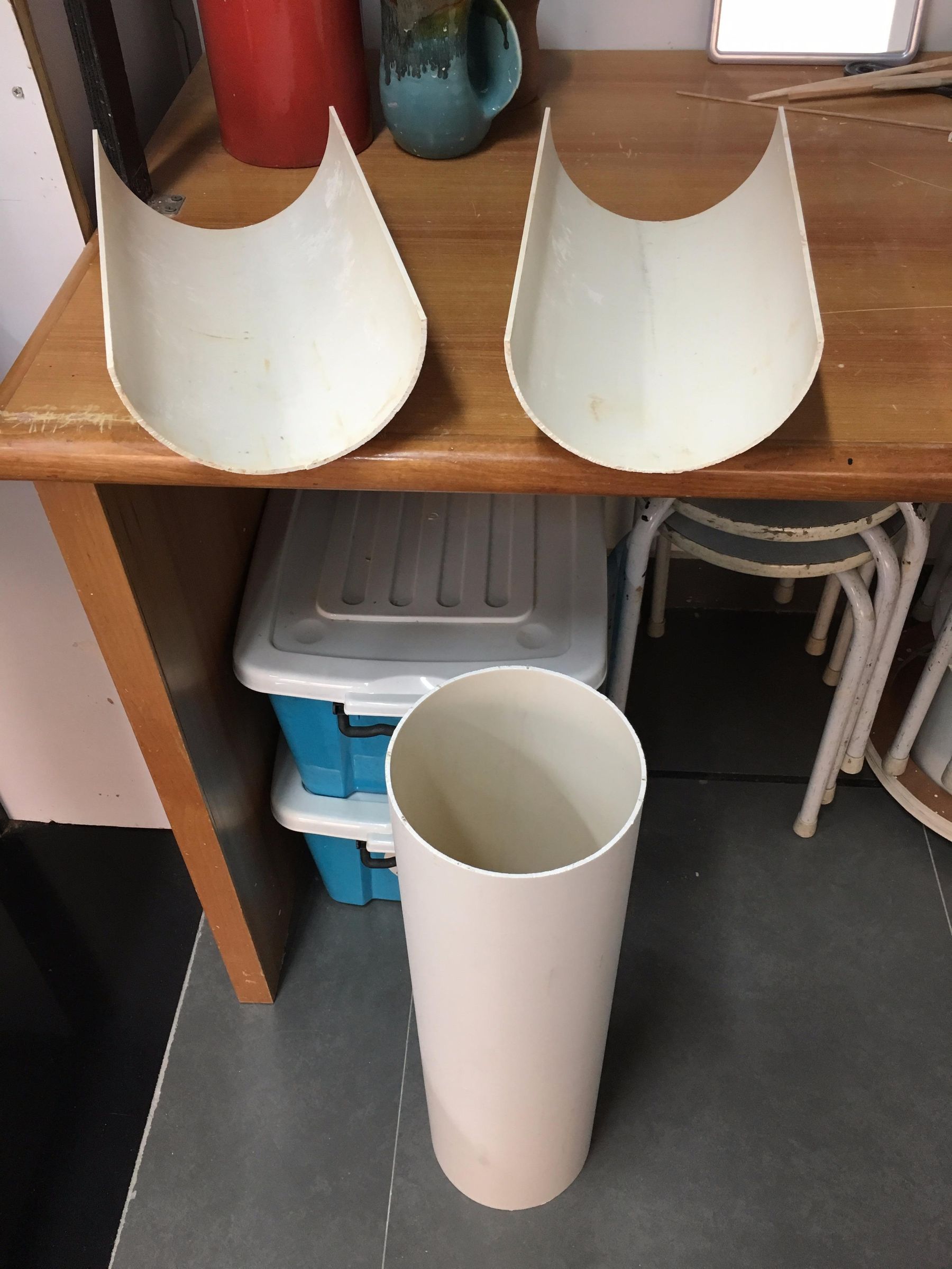 PVC Half Pipe Slump and Hump Mold for Handbuilding With Clay 4 Steps