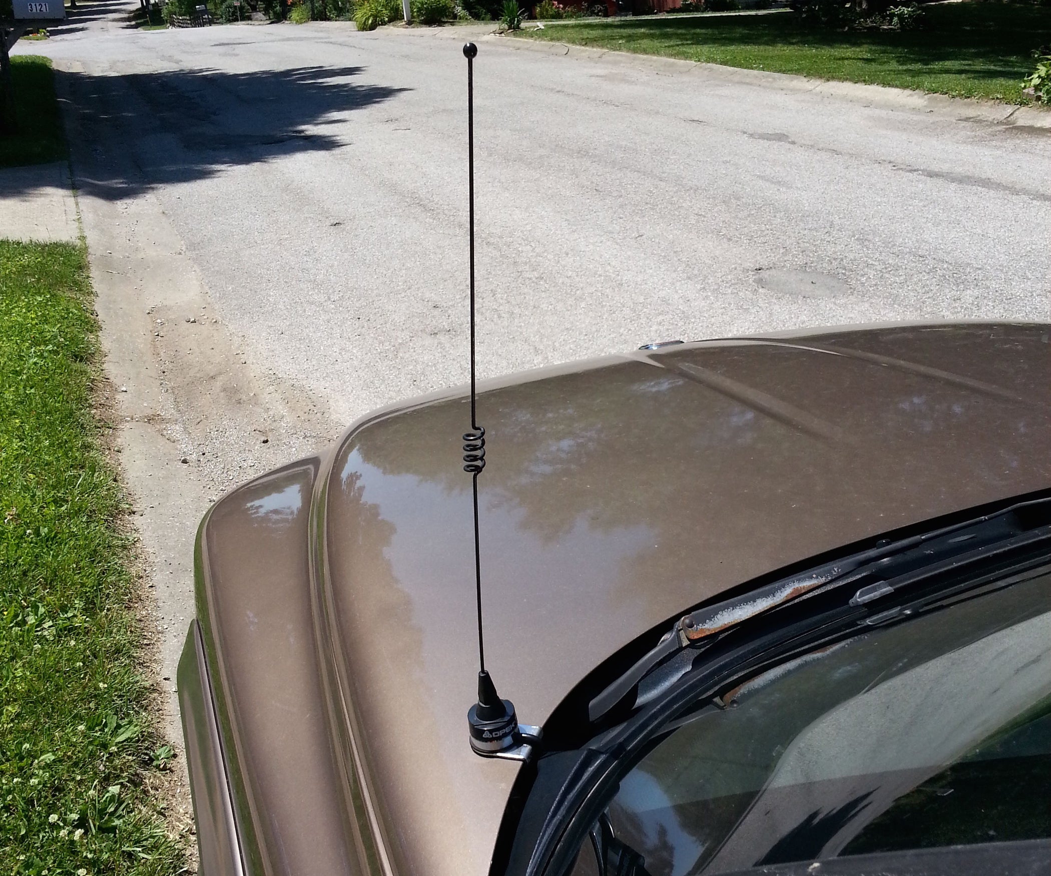 Antenna Mount on a Car Hood 3 Steps Instructables