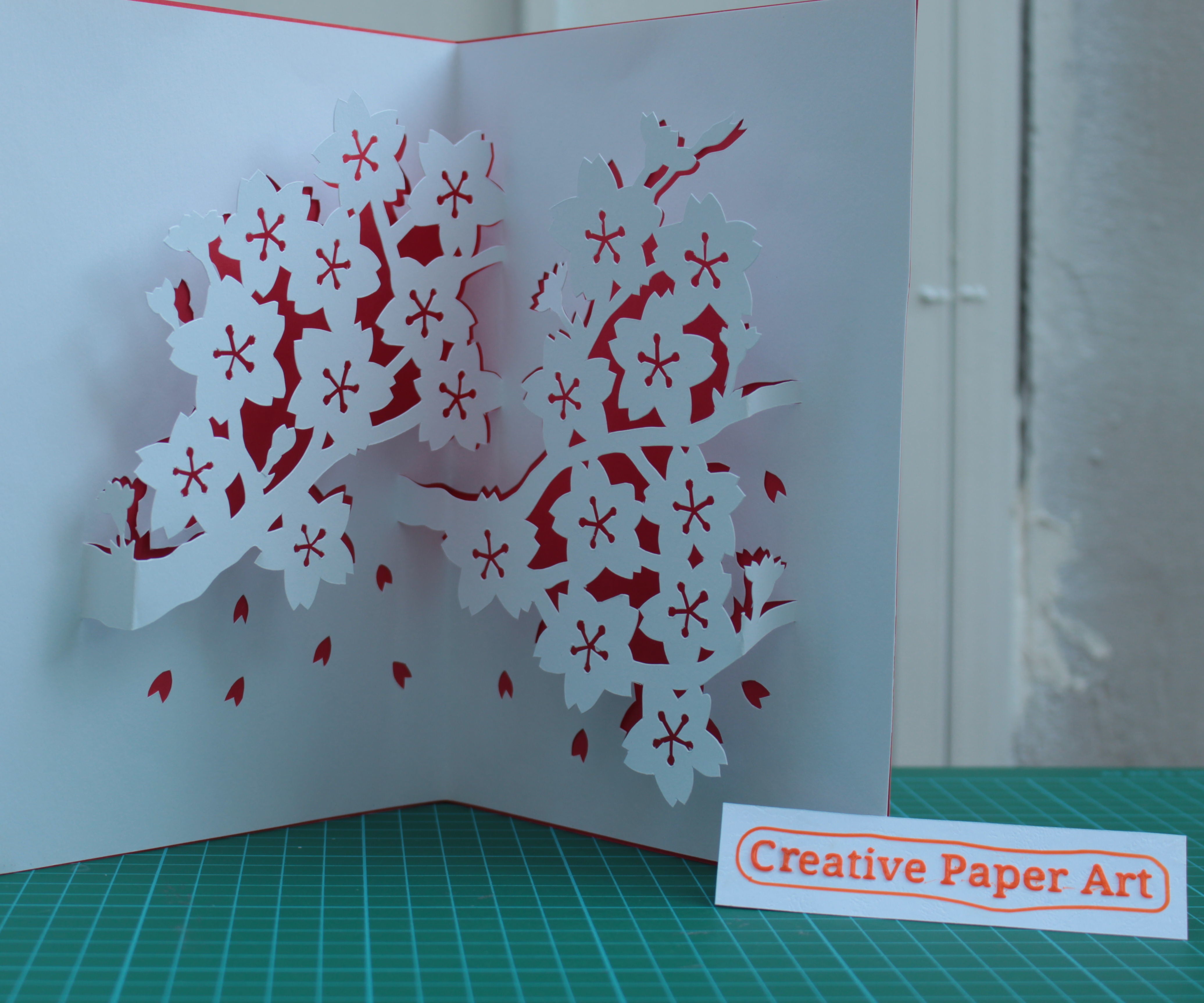 How To Make Popup Cards Cherry Blossom 5 Steps With Pictures Instructables