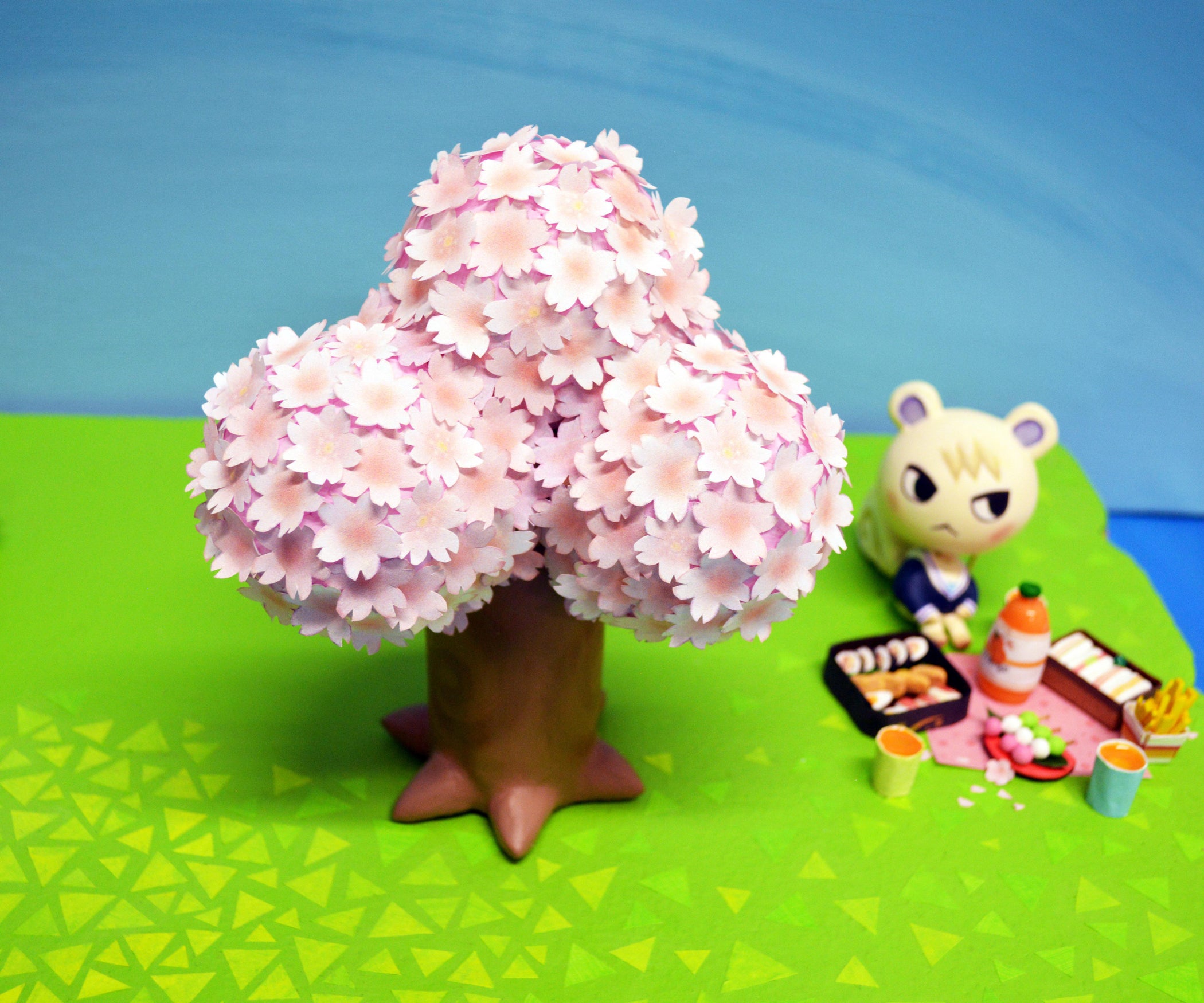 Small Animal Crossing Cherry Blossom Tree With Air Dry Clay 8 Steps