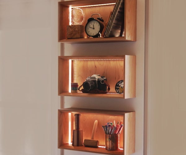 LED Floating Cube Shelves